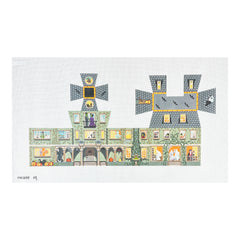 Susan Roberts Needlepoint Halloween House 3D Needlepoint Canvas - 18M