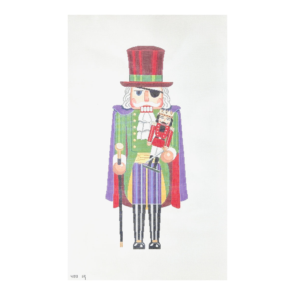 Susan Roberts Needlepoint Herr Drosselmeyer Nutcracker 30" Stand Up Needlepoint Canvas