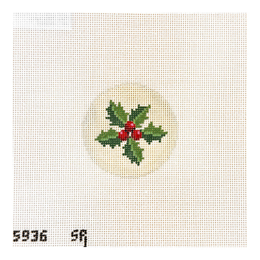 Susan Roberts Needlepoint Holly Sprig Needlepoint Canvas