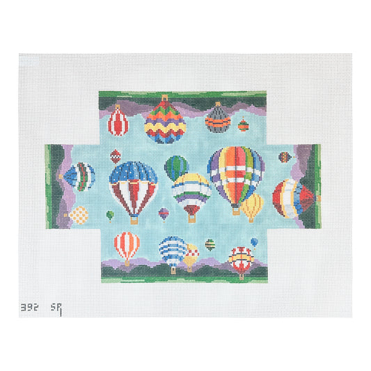 Susan Roberts Needlepoint Hot Air Balloons Brick Needlepoint Canvas