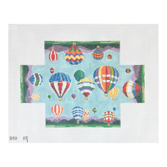 Susan Roberts Needlepoint Hot Air Balloons Brick Needlepoint Canvas