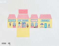 Susan Roberts Needlepoint Ice Cream Parlor Mini House Needlepoint Canvas