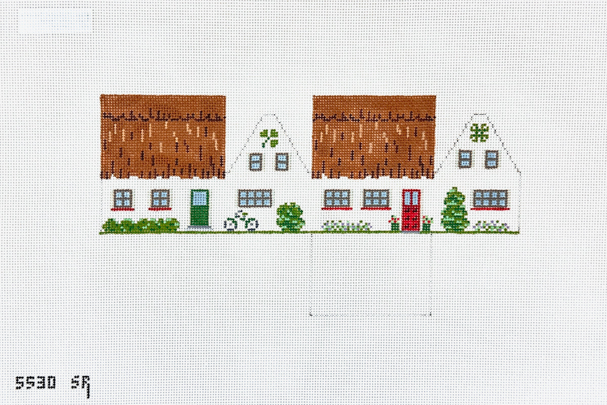 Susan Roberts Needlepoint Irish Cottage 3D Mini House Needlepoint Canvas