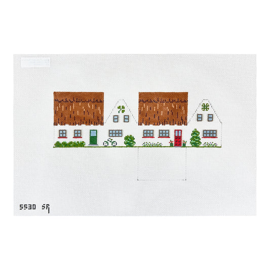 Susan Roberts Needlepoint Irish Cottage 3D Mini House Needlepoint Canvas