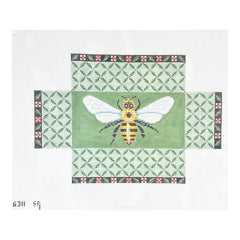 Susan Roberts Needlepoint Leaf Trellis Bee Brick Cover Needlepoint Canvas