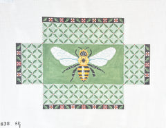 Susan Roberts Needlepoint Leaf Trellis Bee Brick Cover Needlepoint Canvas