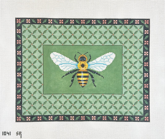 Susan Roberts Needlepoint Leaf Trellis Bee Needlepoint Canvas