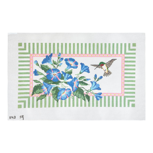 Susan Roberts Needlepoint Morning Glories with Hummingbird Needlepoint Canvas