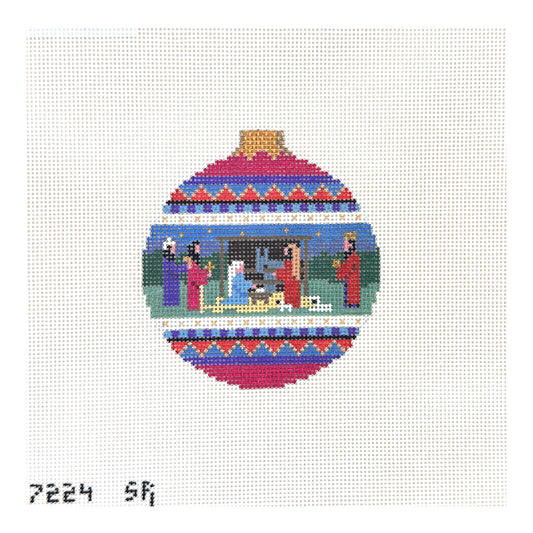 Susan Roberts Needlepoint Nativity Ornament Needlepoint Canvas