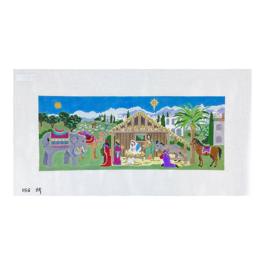 Susan Roberts Needlepoint Nativity Stable Needlepoint Canvas