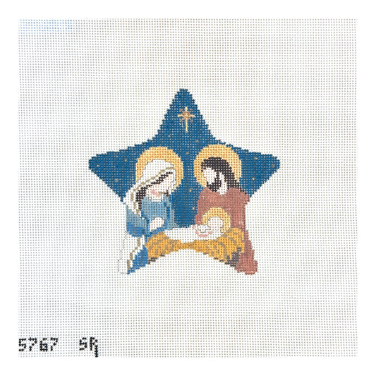 Susan Roberts Needlepoint Nativity Star Close Up Needlepoint Canvas