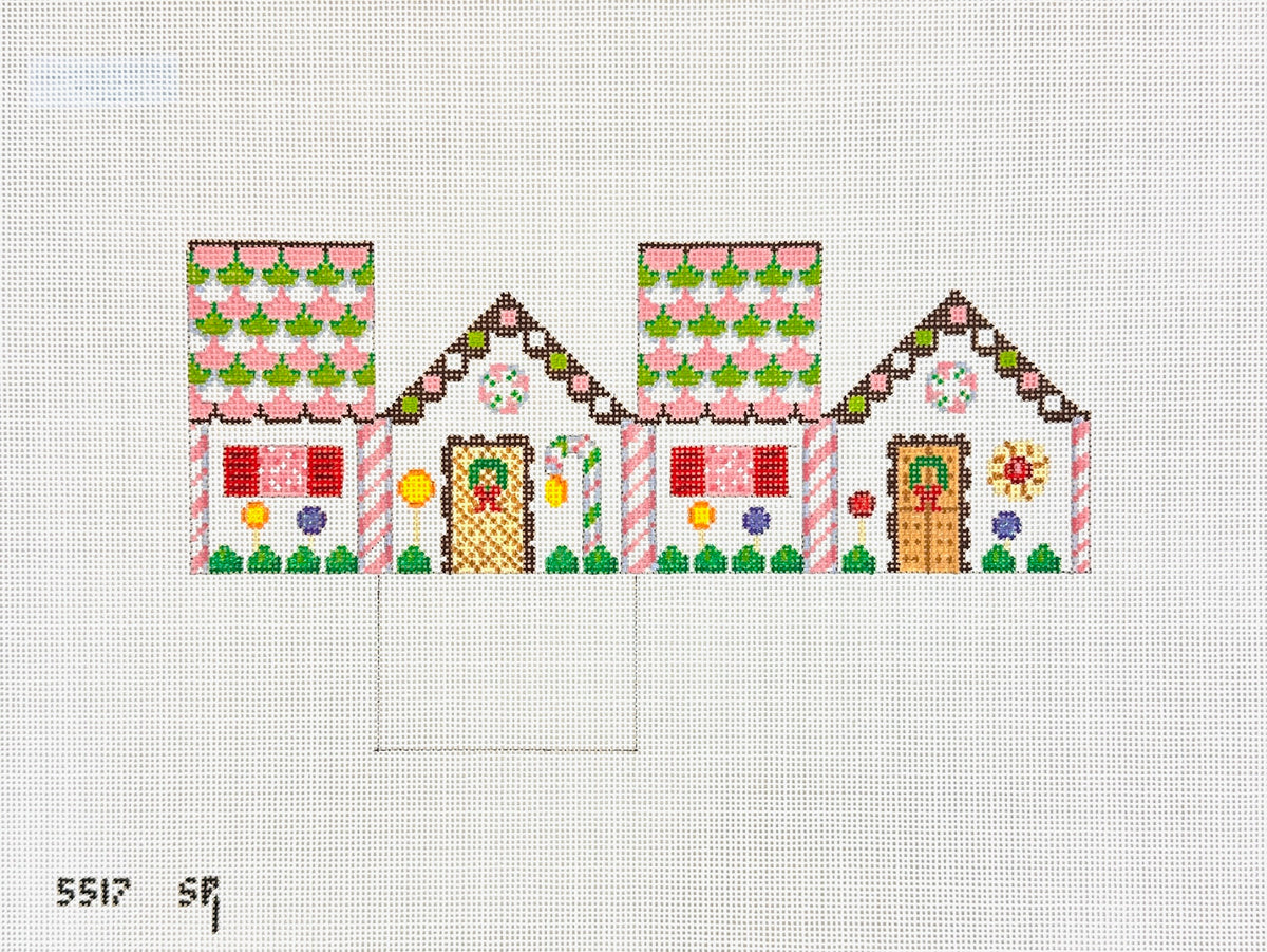 Susan Roberts Needlepoint Necco Candy Cane Mini House 3D Needlepoint Canvas