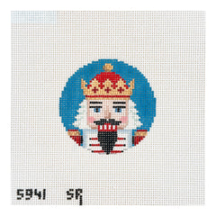 Susan Roberts Needlepoint Nutcracker Face in Red Needlepoint Canvas