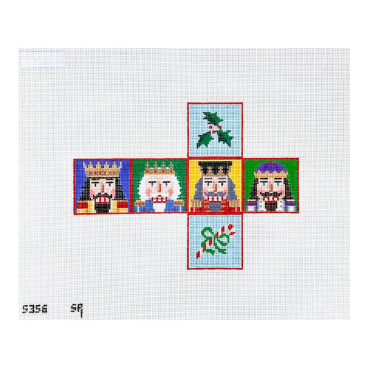 Susan Roberts Needlepoint Nutcrackers 2 Inch Cube Needlepoint Canvas