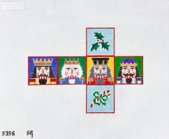 Susan Roberts Needlepoint Nutcrackers 2 Inch Cube Needlepoint Canvas