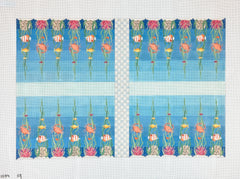 Susan Roberts Needlepoint Ocean Floor Backgammon Board Needlepoint Canvas