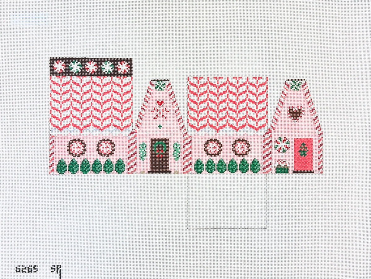 Susan Roberts Needlepoint Peppermint Mini House 3D Needlepoint Canvas