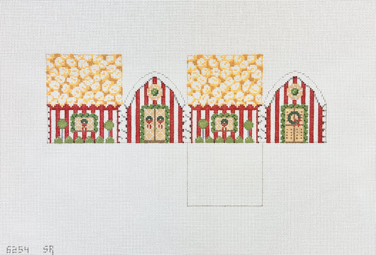 Susan Roberts Needlepoint Popcorn 3D Gingerbread House Needlepoint Canvas