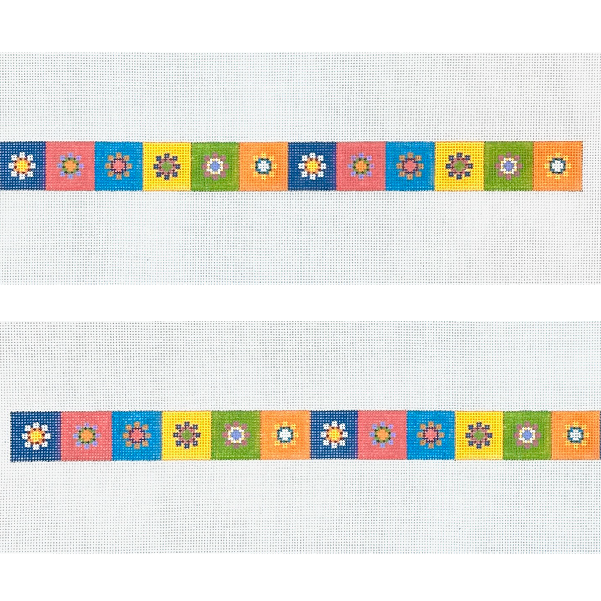 Susan Roberts Needlepoint Posie Patches Dog Collar Needlepoint Canvas