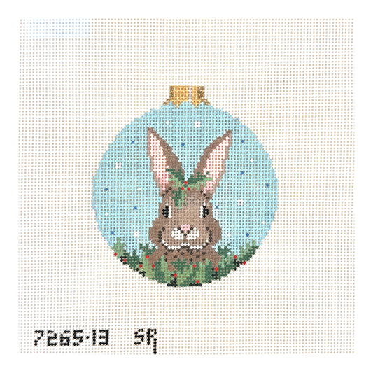 Susan Roberts Needlepoint Rabbit in Holly Needlepoint Canvas - 13M