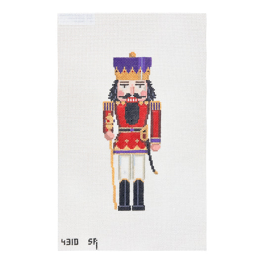 Susan Roberts Needlepoint Red and Gold King Nutcracker Needlepoint Canvas