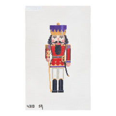 Susan Roberts Needlepoint Red and Gold King Nutcracker Needlepoint Canvas
