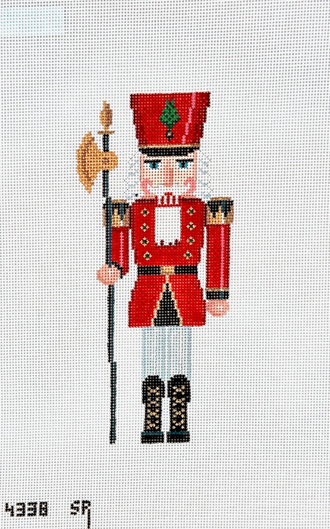 Susan Roberts Needlepoint Red Guard with Ceremonial Axe Needlepoint Canvas