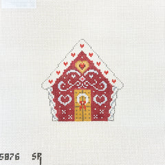 Susan Roberts Needlepoint Red Velvet Lace Needlepoint Canvas