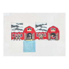 Susan Roberts Needlepoint Reindeer Barn Mini House Needlepoint Canvas - 18M