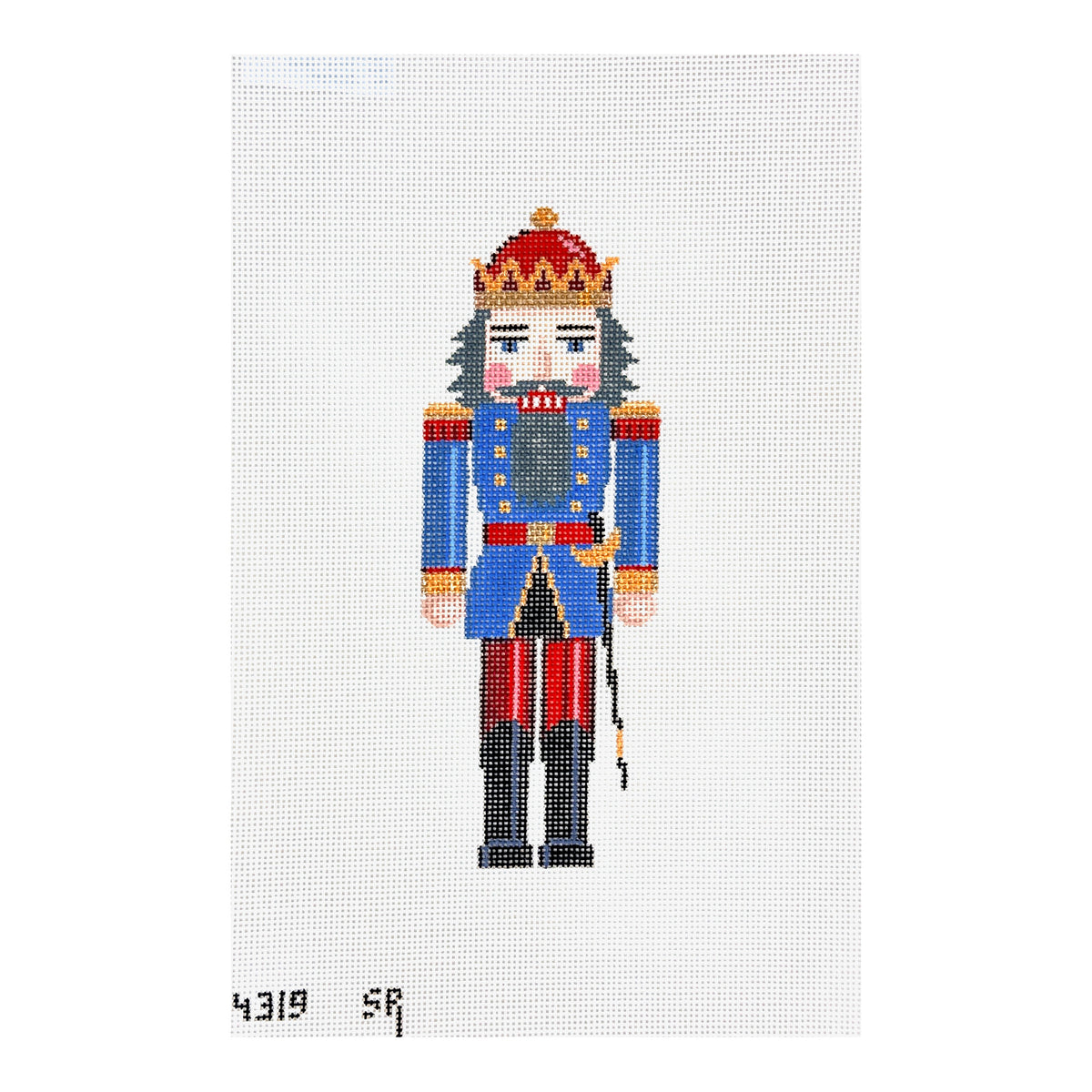 Susan Roberts Needlepoint Royal Blue King Nutcracker Needlepoint Canvas