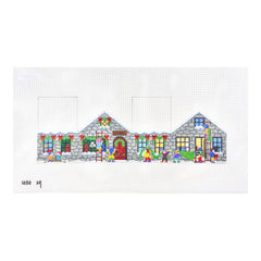 Susan Roberts Needlepoint Santa's Village Santa's House Needlepoint Canvas - 18M