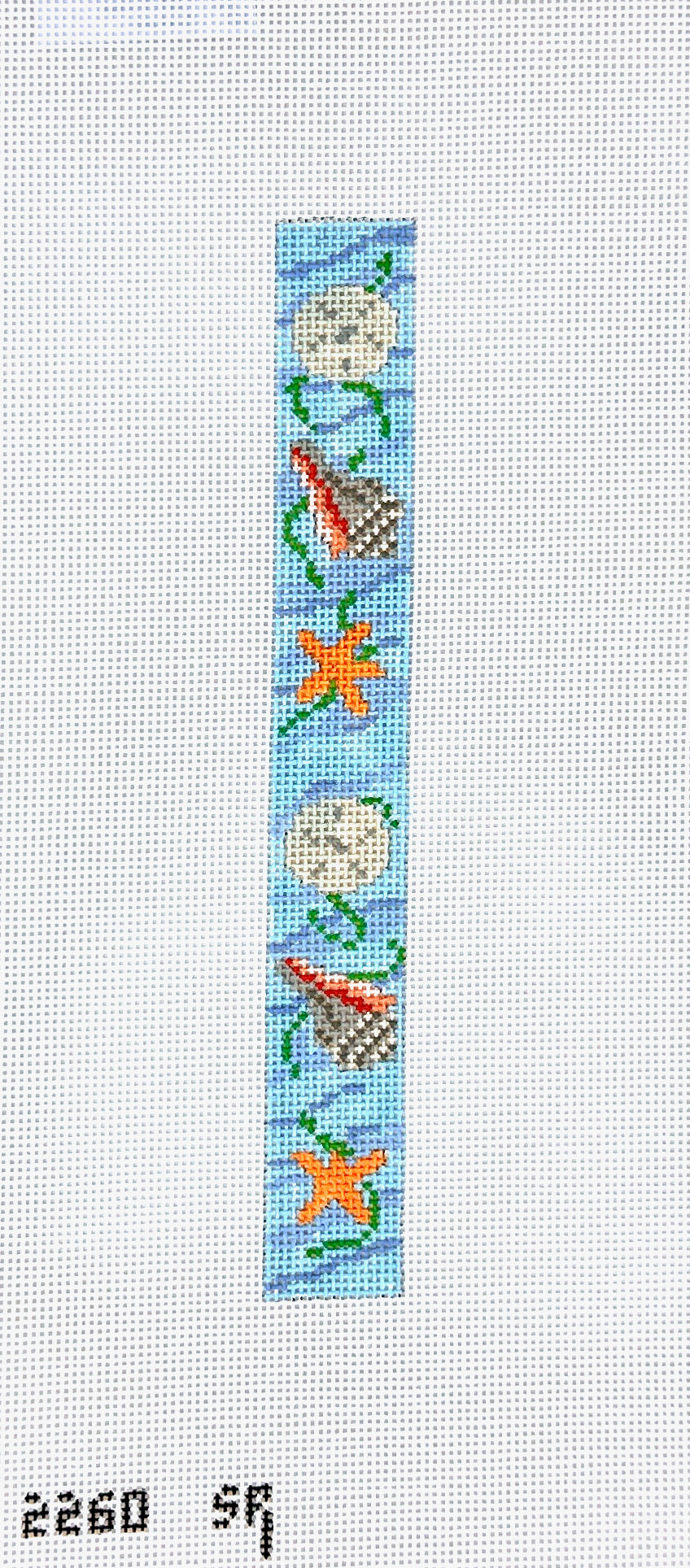 Susan Roberts Needlepoint Sea Shells Key Fob Needlepoint Canvas