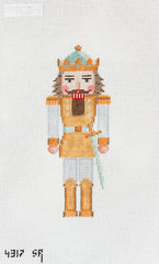 Susan Roberts Needlepoint  Silver and Gold King Nutcracker Needlepoint Canvas