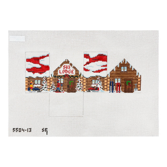 Susan Roberts Needlepoint Ski Lodge 3D Mini House Needlepoint Canvas - 13M