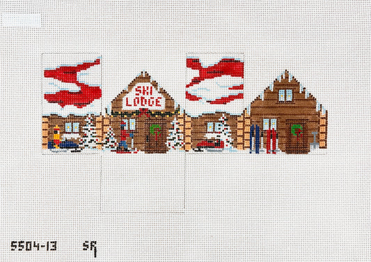 Susan Roberts Needlepoint Ski Lodge 3D Mini House Needlepoint Canvas - 13M