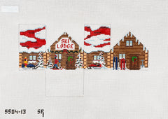 Susan Roberts Needlepoint Ski Lodge 3D Mini House Needlepoint Canvas - 13M