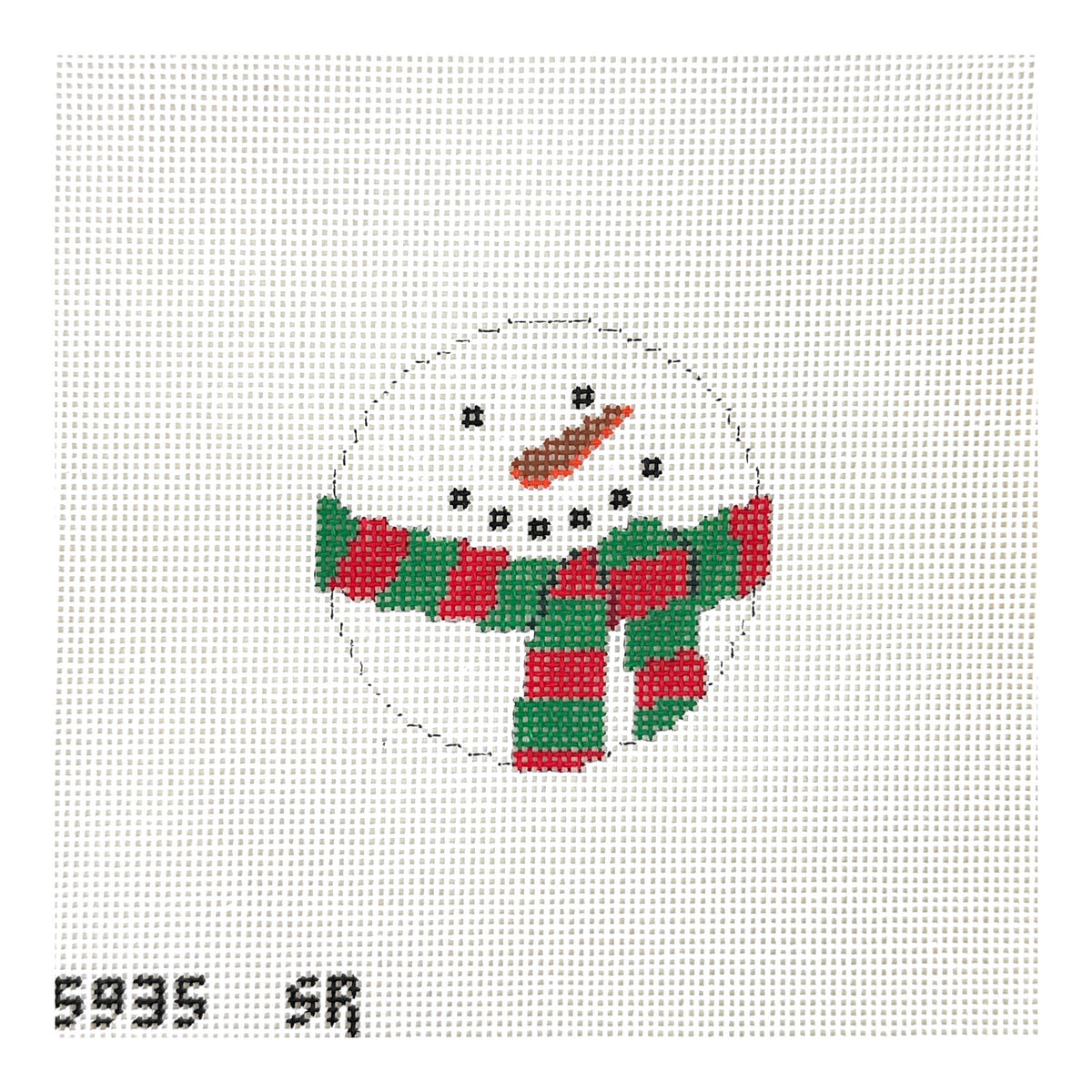 Susan Roberts Needlepoint Snowball Face Needlepoint Canvas