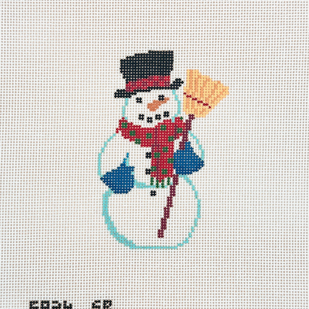 Susan Roberts Needlepoint Snowman with Broom Needlepoint Canvas