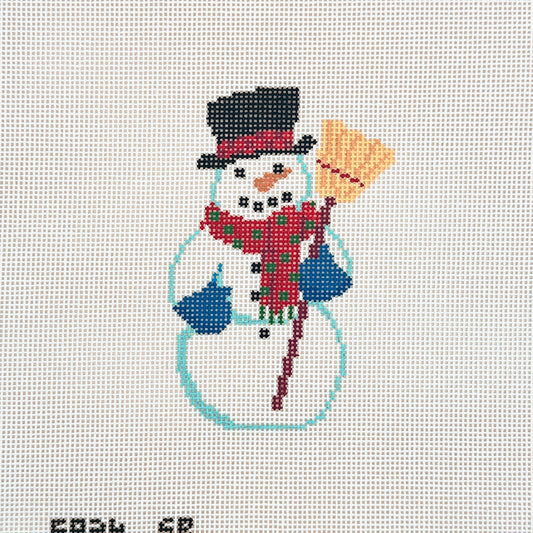 Susan Roberts Needlepoint Snowman with Broom Needlepoint Canvas