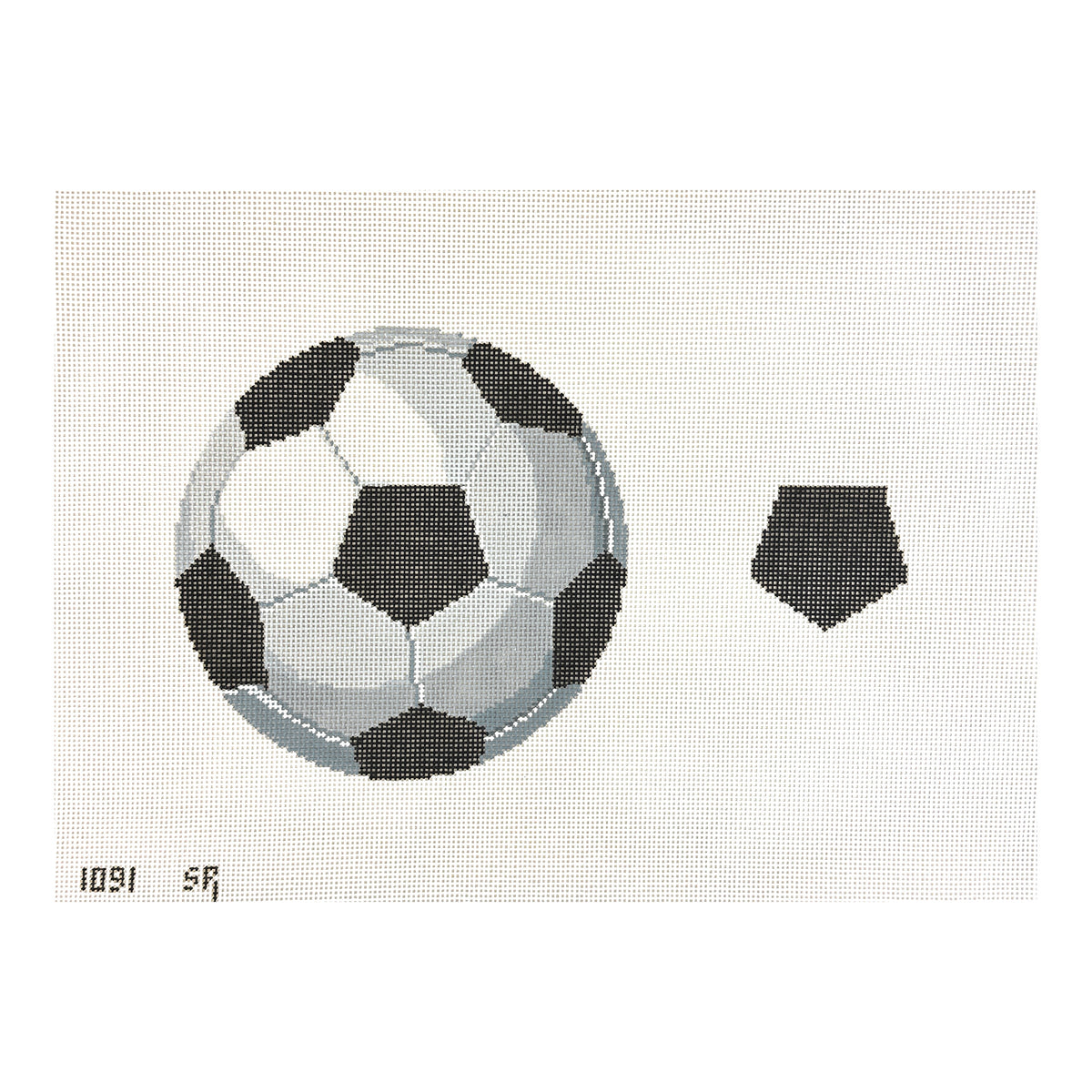 Susan Roberts Needlepoint Soccer Ball with Patch Tooth Fairy Pillow Needlepoint Canvas
