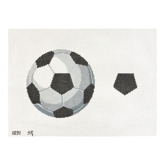 Susan Roberts Needlepoint Soccer Ball with Patch Tooth Fairy Pillow Needlepoint Canvas