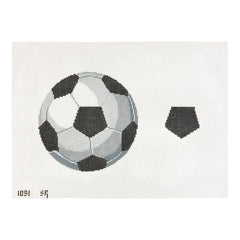 Susan Roberts Needlepoint Soccer Ball with Patch Tooth Fairy Pillow Needlepoint Canvas