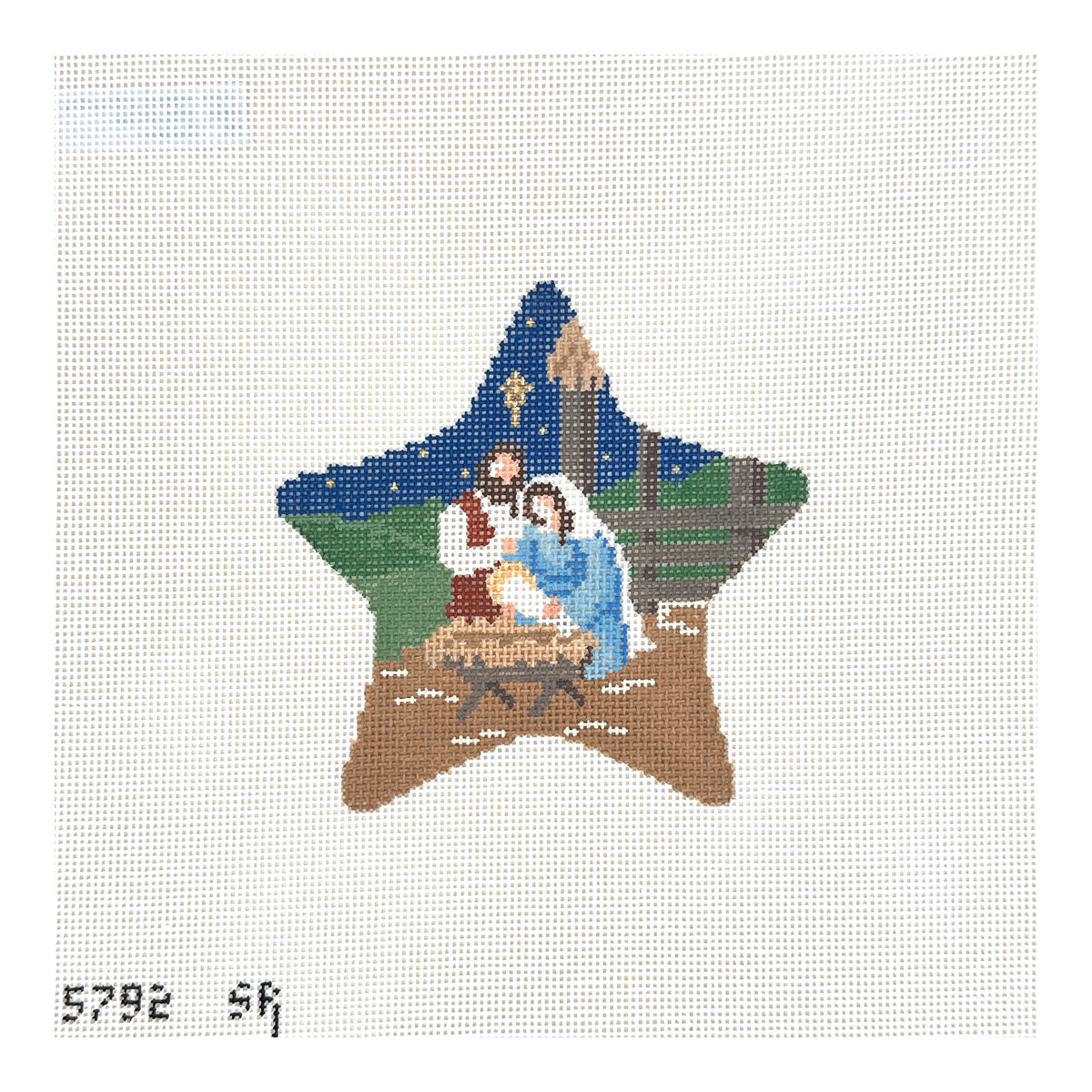 Susan Roberts Needlepoint Star Nativity Needlepoint Canvas