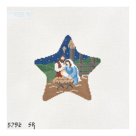 Susan Roberts Needlepoint Star Nativity Needlepoint Canvas