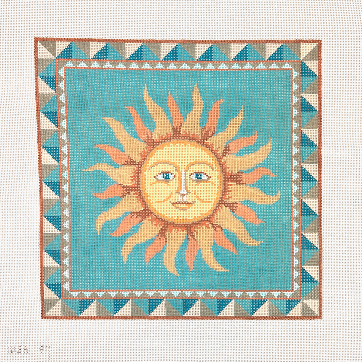 Susan Roberts Needlepoint Sun Face Needlepoint Canvas
