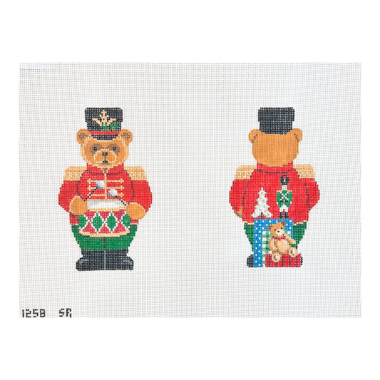 Susan Roberts Needlepoint Teddy Drummer Two Sided Needlepoint Canvas - 18M