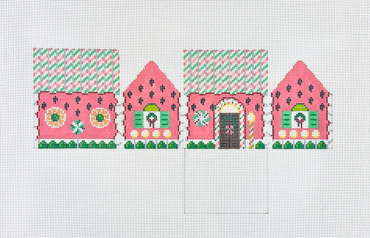 Susan Roberts Needlepoint Watermelon Gingerbread House Needlepoint Canvas