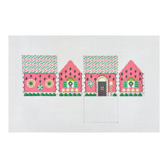 Susan Roberts Needlepoint Watermelon Gingerbread House Needlepoint Canvas