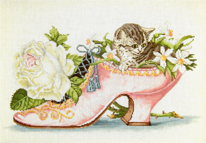 Tapestry Fair Cobblers Kitten Needlepoint Canvas