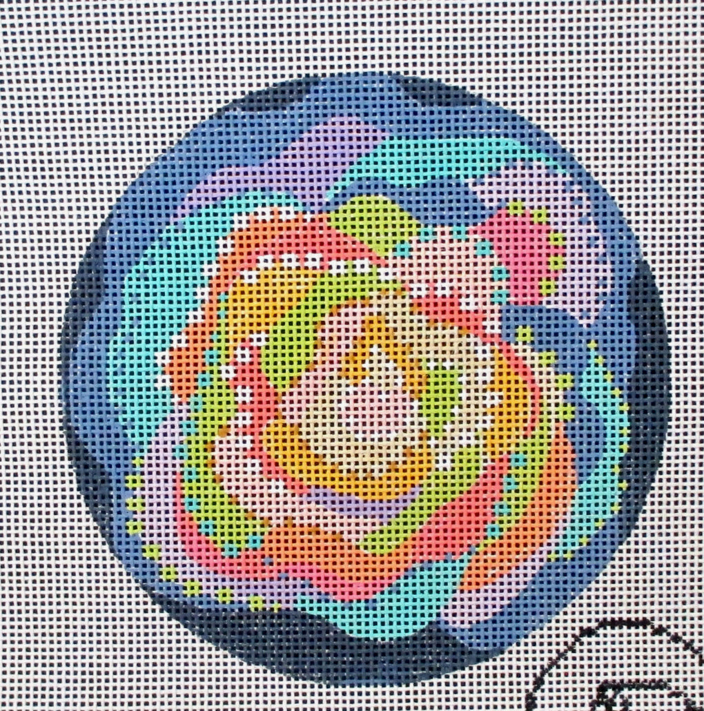 Tapestry Fair Dan Alder Little Bloom Ornament Needlepoint Canvas - Pastel